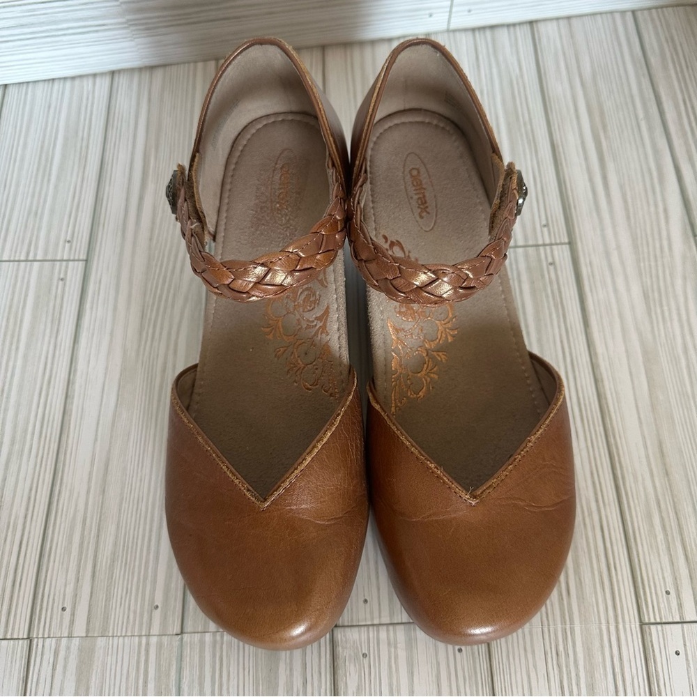 Women's Aetrex Mia Wedge Stone shoes - Picture 4 of 9